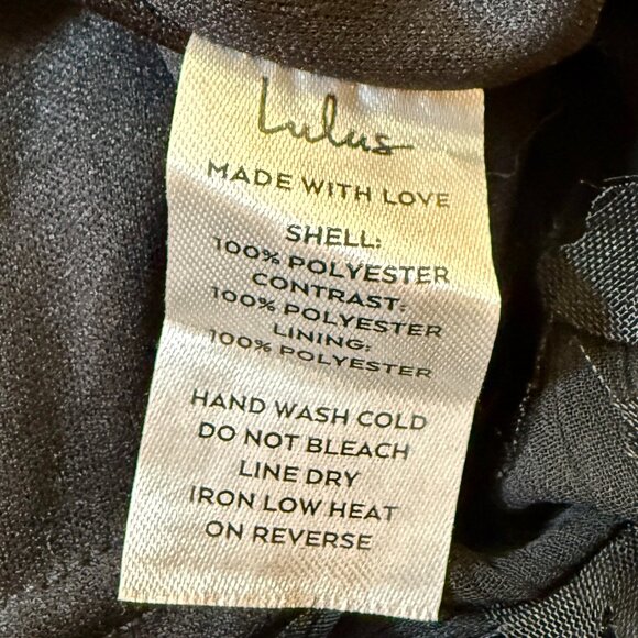 NWT Lulus Open back Black 3D Floral Appliqué Midi Dress - Picture 11 of 11